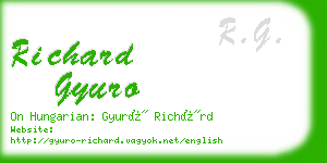 richard gyuro business card